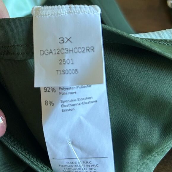 CUPSHE Army Green Bikini High Waisted Wrapped Front Knotted Bottom Size 3X NEW - Picture 5 of 16